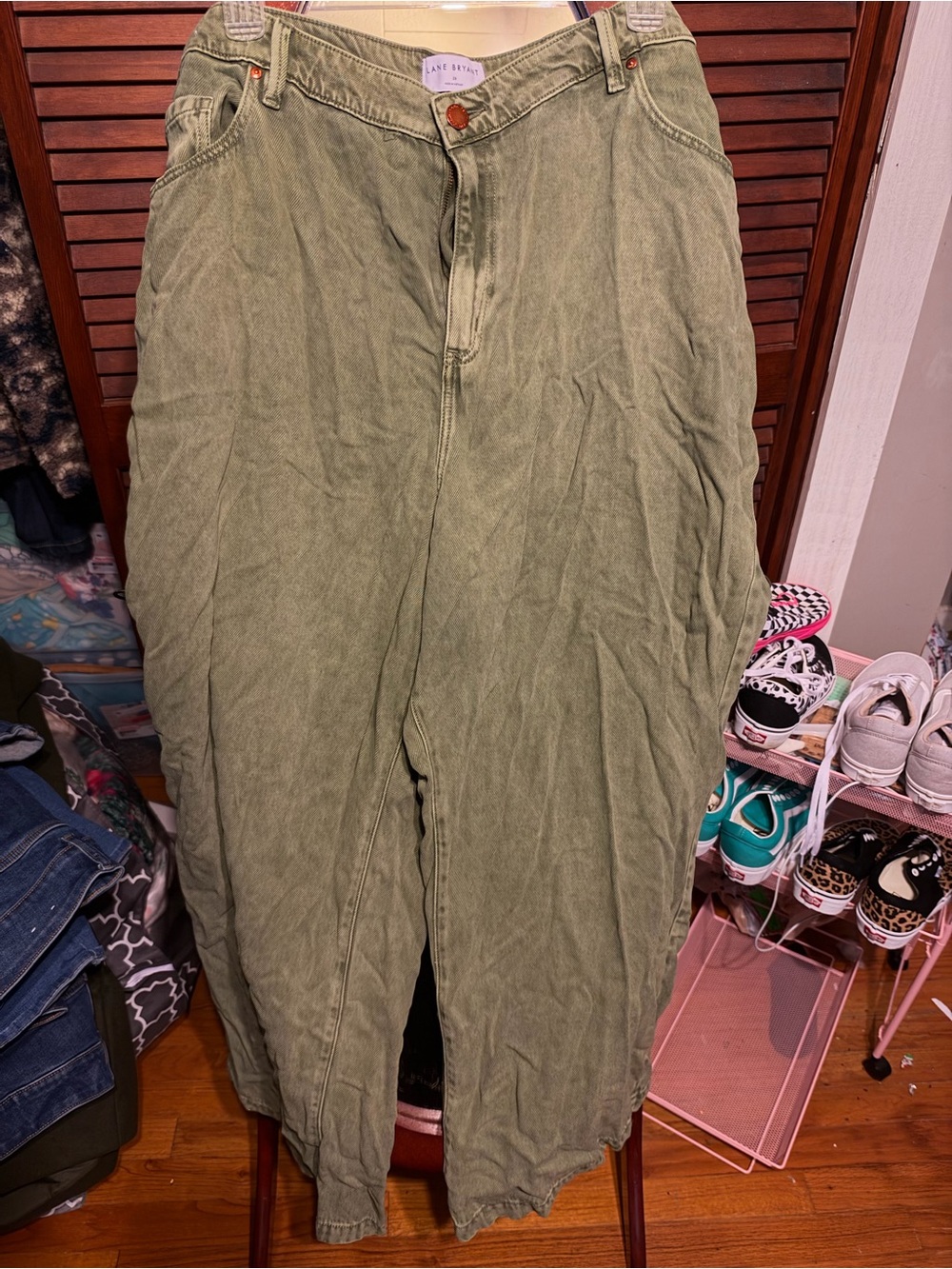 Lane Bryant Olive Green Cargo Pants